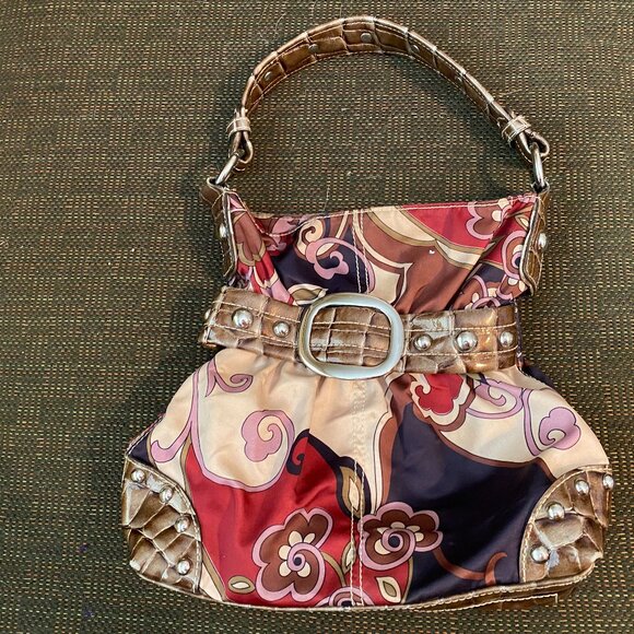 Cutest Kathy Van Zeeland purse/handbag! Purple, maroon, black, brown etc. Classy - Picture 1 of 5